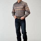 Roper 1965 Border Stripe (Grey) - Men's Western Shirt