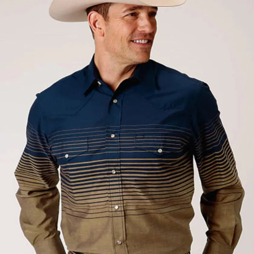 Roper Blue Horizon (Blue) - Men's Western Shirt - Hatcountry