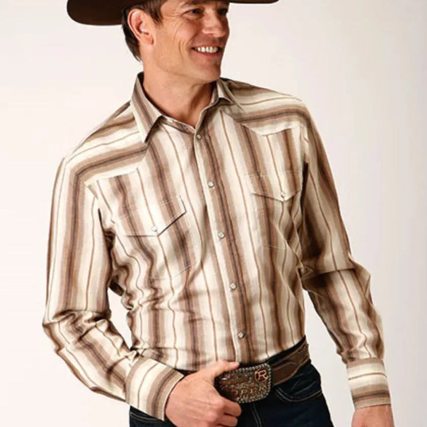 Roper Bison Brew (Brown) - Men's Western Shirt - Hatcountry
