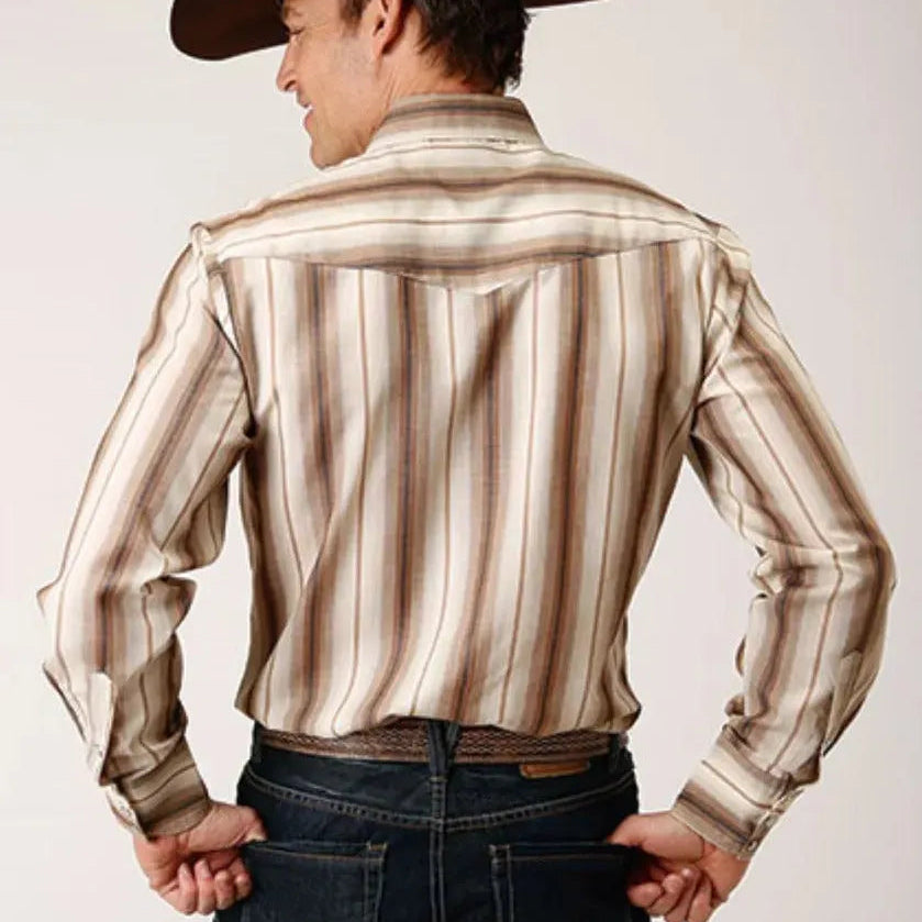 Roper Bison Brew (Brown) - Men's Western Shirt - Hatcountry