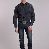 Roper 3126 Striped (Black/White) - Men's Western Shirt