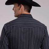 Roper 3126 Striped (Black/White) - Men's Western Shirt