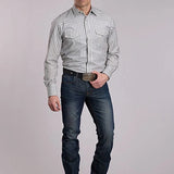 Roper 3128 Striped (White/Grey) - Men's Western Shirt