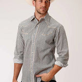 Roper 00251 Dark Ground (Grey) - Men's Western Shirt