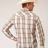 Roper 01633 Large Plaid (Brown) - Men's Western Shirt