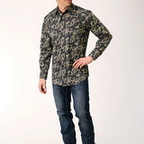 Roper 1720 Vintage Floral (Black) - Men's Western Shirt