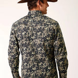 Roper 1720 Vintage Floral (Black) - Men's Western Shirt