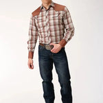 Roper Vineyard Sunset (Brown) - Men's Western Shirt (Closeout) - Hatcountry