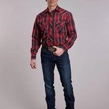 Roper 3275 Plaid (Red/Black) - Men's Western Shirt