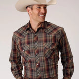 Roper 1885 Multi Plaid (Brown) - Men's Western Shirt
