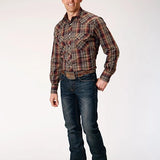 Roper 1885 Multi Plaid (Brown) - Men's Western Shirt