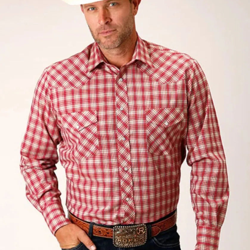 Roper Cardinal Crest (Red) - Men's Western Shirt - Hatcountry