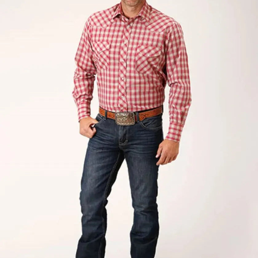 Roper Cardinal Crest (Red) - Men's Western Shirt - Hatcountry