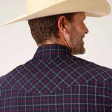 Roper Windowpane Plaid (Blue) - Men's Western Shirt - Hatcountry