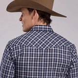 Roper 2900 Pointed Plaid (Navy) - Men's Western Shirt
