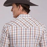 Roper 2902 Orange Plaid (Cream) - Men's Western Shirt
