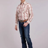 Roper 2903 Wine Plaid (Cream) - Men's Western Shirt