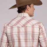 Roper 2903 Wine Plaid (Cream) - Men's Western Shirt
