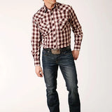 Roper 1708 Plaid (Wine) - Men's Western Shirt