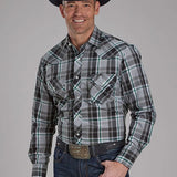 Roper 2105 Plaid Yokes (Grey) - Men's Western Shirt