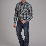 Roper 2105 Plaid Yokes (Grey) - Men's Western Shirt