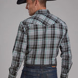 Roper 2105 Plaid Yokes (Grey) - Men's Western Shirt