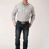Roper Stormy Stripes (Grey) - Men's Western Shirt - Hatcountry