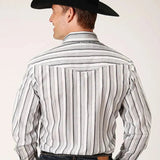 Roper Stormy Stripes (Grey) - Men's Western Shirt - Hatcountry
