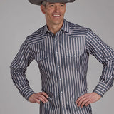 Roper 2113 Stripe (Black) - Men's Western Shirt