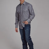 Roper 2113 Stripe (Black) - Men's Western Shirt