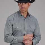Roper 2112 Tone On Tone (Grey) - Men's Western Shirt