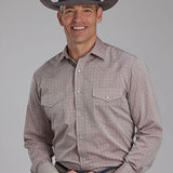 Roper 2112 Tone On Tone (Red) - Men's Western Shirt