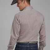 Roper 2112 Tone On Tone (Red) - Men's Western Shirt
