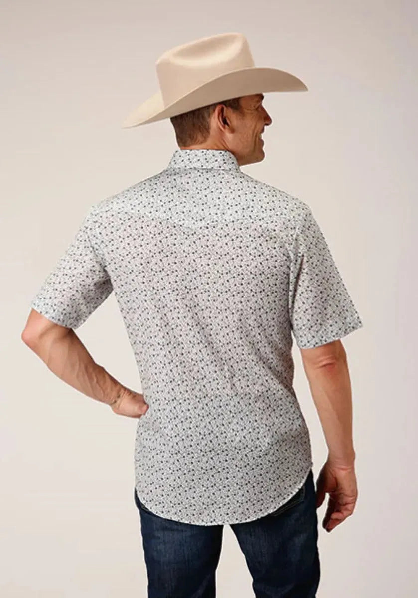 Roper Mini Floral Print (Blue) - Men's Western Shirt - Hatcountry