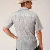 Roper Mini Floral Print (Blue) - Men's Western Shirt - Hatcountry