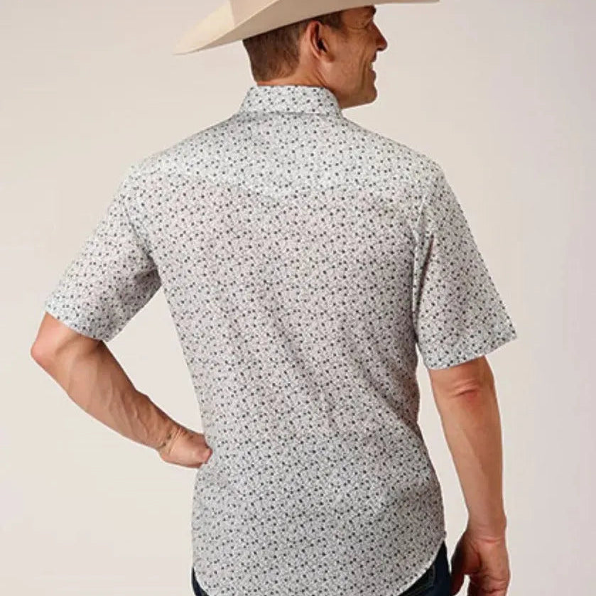 Roper Mini Floral Print (Blue) - Men's Western Shirt - Hatcountry