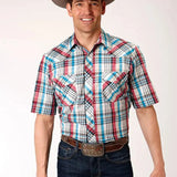 Roper Lone Star Lagoon (White) - Men's Western Shirt - Hatcountry