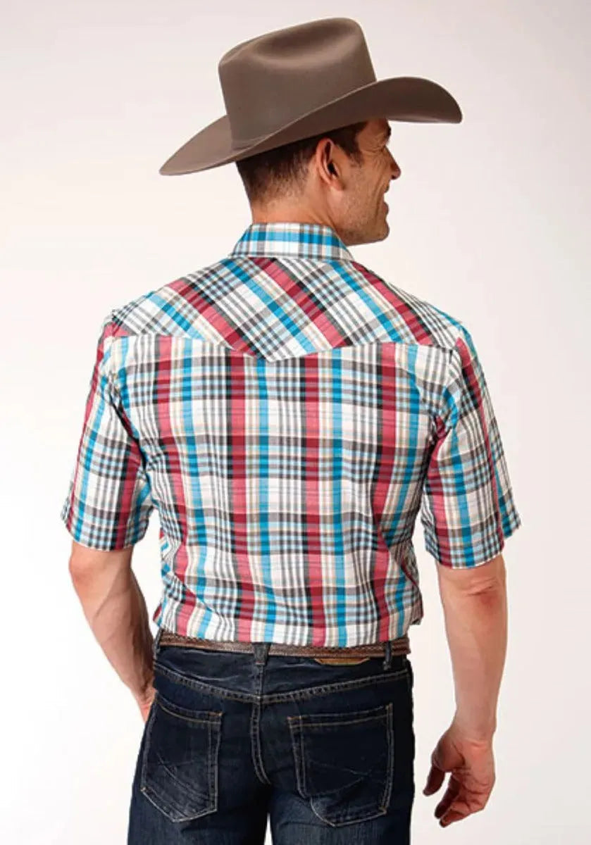 Roper Lone Star Lagoon (White) - Men's Western Shirt - Hatcountry