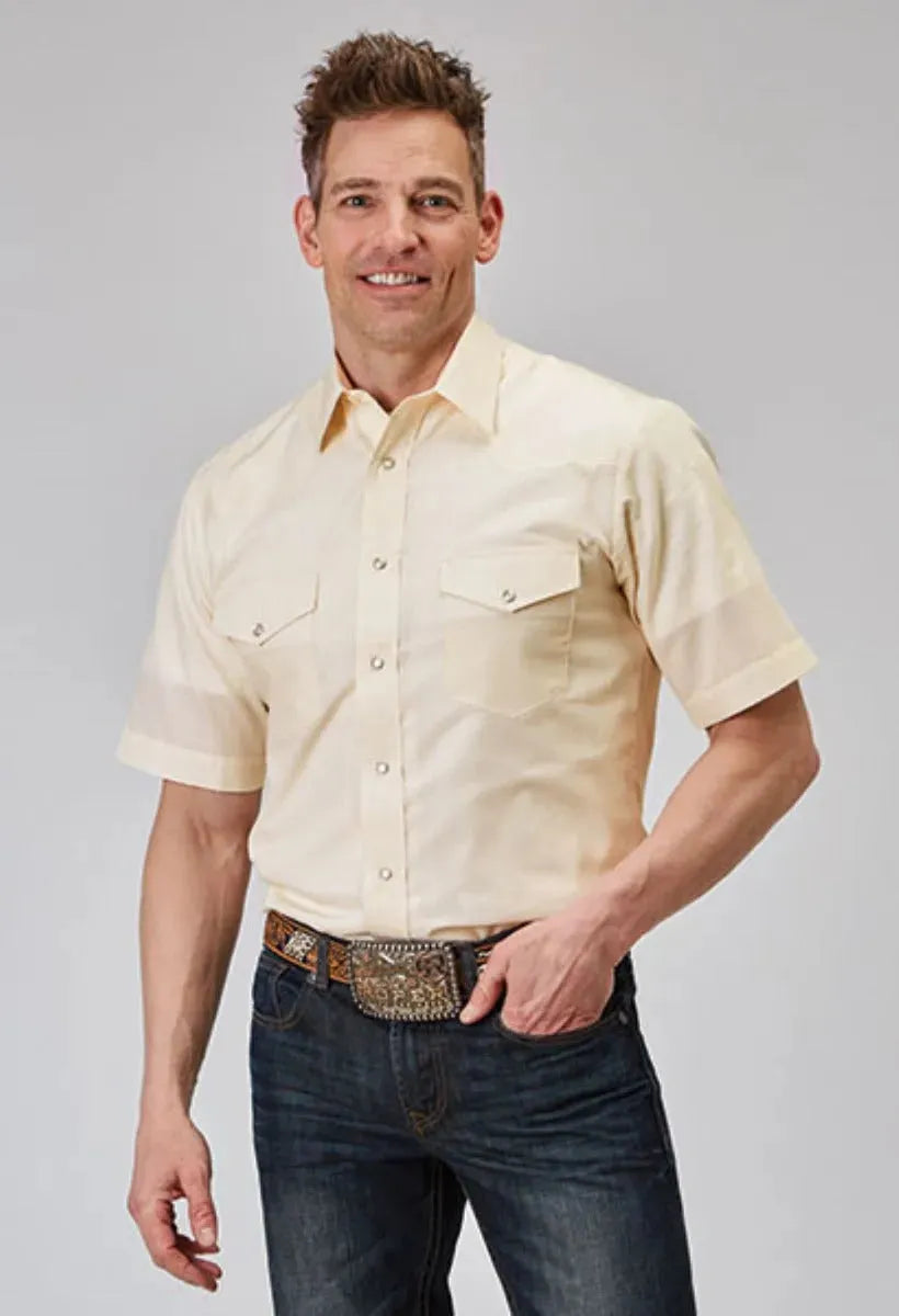 Roper Cattleman (Cream) - Men's Western Shirt - Hatcountry