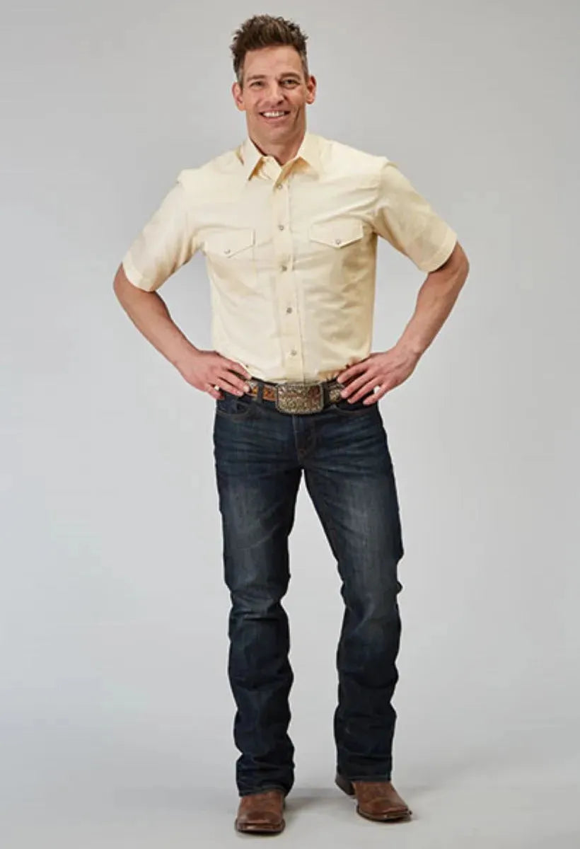 Roper Cattleman (Cream) - Men's Western Shirt - Hatcountry