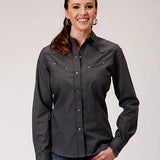 Roper 1902 Broadcloth (Grey) - Women's Western Shirt