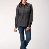 Roper 1902 Broadcloth (Grey) - Women's Western Shirt