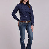 Roper 2895 Diamond Dots (Navy) - Women's Western Shirt