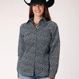 Roper 1889 Floral Print (Black) - Women's Western Shirt