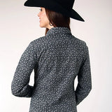 Roper 1889 Floral Print (Black) - Women's Western Shirt