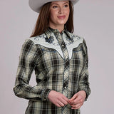 Roper 3276 Plaid (Black/White) - Women's Western Shirt