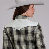 Roper 3276 Plaid (Black/White) - Women's Western Shirt