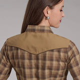 Roper 2129 Ombre Plaid (Brown) - Women's Western Shirt