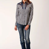 Roper 1709 Small Plaid (Blue) - Women's Western Shirt