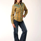 Roper 1714 Fancy Applique (Butterscotch) - Women's Western Shirt